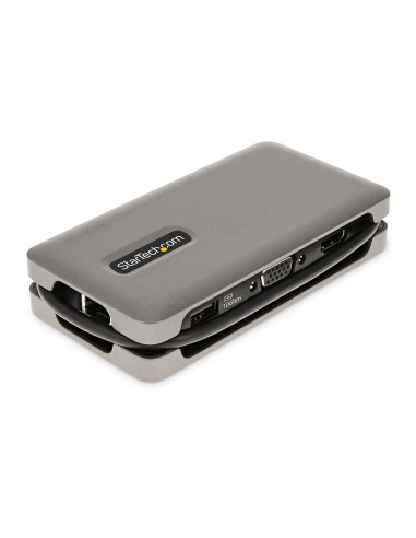 Adaptador Multipuertos USB-C - HDMI 4K a 60Hz VGA - Hub Ladrón USB de 3 Puertos - Power Delivery de Paso de 100W - GbE - Dockin