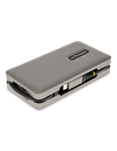 Adaptador Multipuertos USB-C - HDMI 4K a 60Hz VGA - Hub Ladrón USB de 3 Puertos - Power Delivery de Paso de 100W - GbE - Dockin