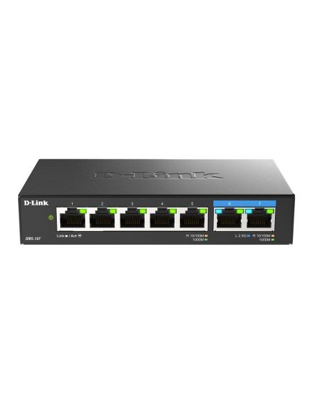 DMS-107/E switch No administrado Gigabit Ethernet (10/100/1000) Negro
