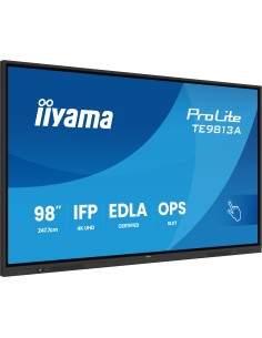 TE9813A-B2AG pantalla de señalización Diseño de quiosco 2,48 m (97.5") Wifi 500 cd / m² 4K Ultra HD Negro Pantalla táctil Proces