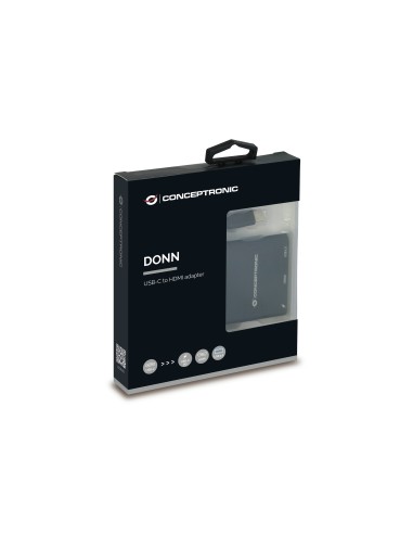 DONN01B base para portátil y replicador de puertos USB 3.2 Gen 1 (3.1 Gen 1) Type-C Negro