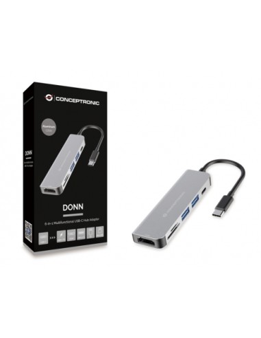 DONN02G base para portátil y replicador de puertos USB 3.2 Gen 1 (3.1 Gen 1) Type-C Aluminio