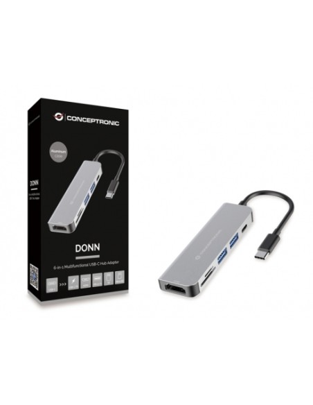 DONN02G base para portátil y replicador de puertos USB 3.2 Gen 1 (3.1 Gen 1) Type-C Aluminio