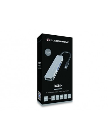DONN02G base para portátil y replicador de puertos USB 3.2 Gen 1 (3.1 Gen 1) Type-C Aluminio