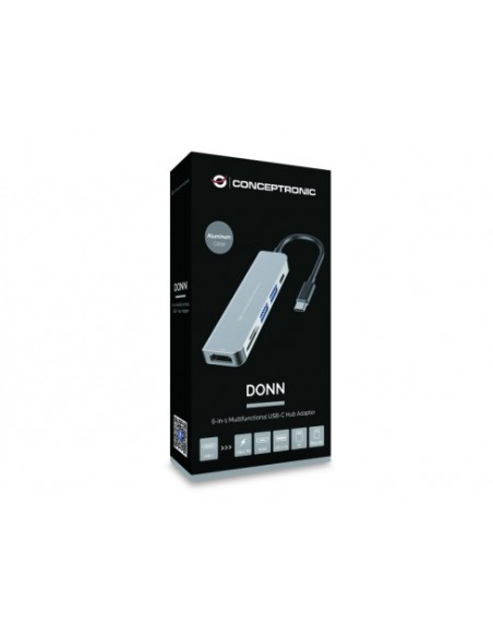 DONN02G base para portátil y replicador de puertos USB 3.2 Gen 1 (3.1 Gen 1) Type-C Aluminio