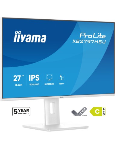 ProLite XB2797HSU-W1 pantalla para PC 68,6 cm (27") 1920 x 1080 Pixeles Full HD LED Blanco
