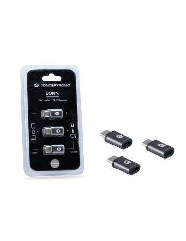 DONN05G cambiador de género para cable USB 2.0 Type-C USB 2.0 Micro Negro