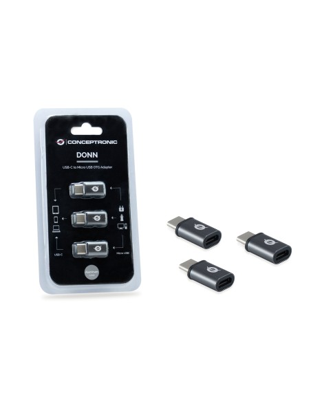 DONN05G cambiador de género para cable USB 2.0 Type-C USB 2.0 Micro Negro