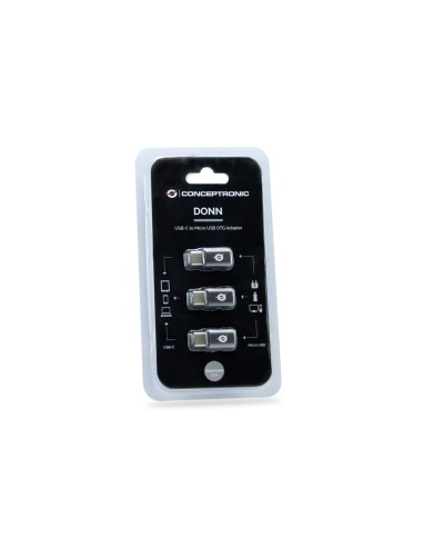 DONN05G cambiador de género para cable USB 2.0 Type-C USB 2.0 Micro Negro