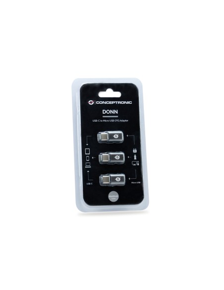 DONN05G cambiador de género para cable USB 2.0 Type-C USB 2.0 Micro Negro