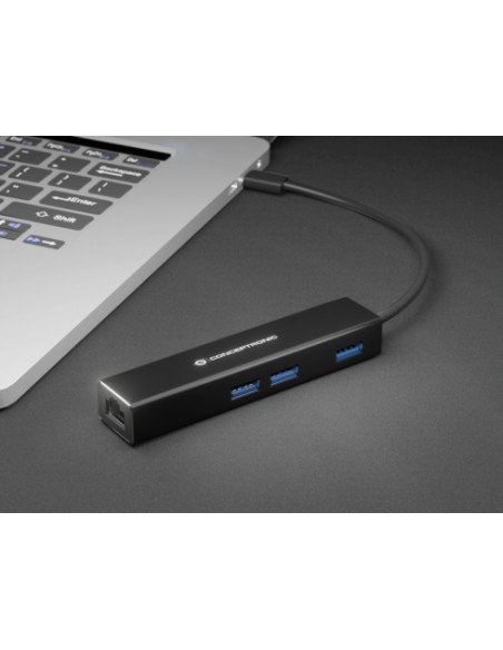 DONN07B base para portátil y replicador de puertos USB 3.2 Gen 1 (3.1 Gen 1) Type-C Negro
