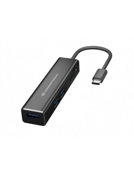 DONN08B base para portátil y replicador de puertos USB 3.2 Gen 1 (3.1 Gen 1) Type-C Negro