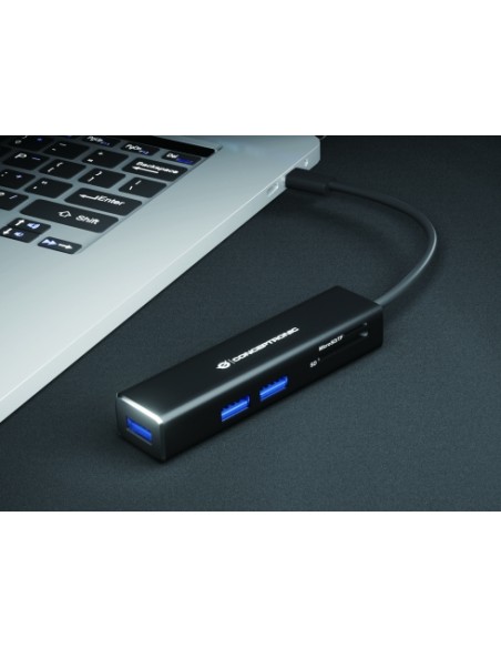 DONN08B base para portátil y replicador de puertos USB 3.2 Gen 1 (3.1 Gen 1) Type-C Negro