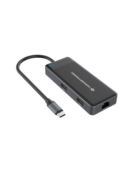 DONN14G base para portátil y replicador de puertos Alámbrico USB 3.2 Gen 1 (3.1 Gen 1) Type-C Gris