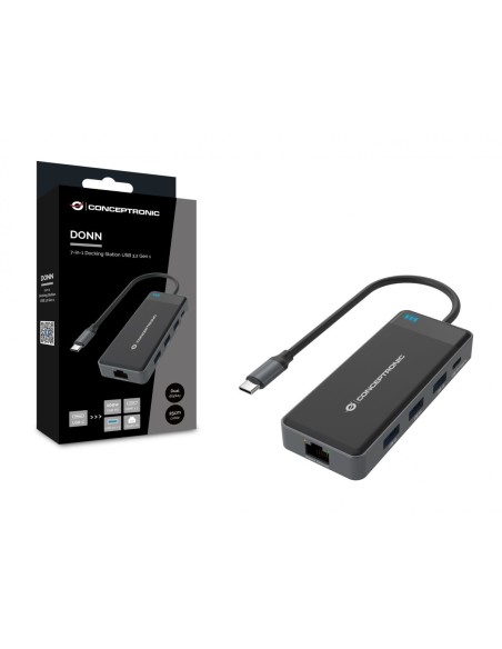DONN14G base para portátil y replicador de puertos Alámbrico USB 3.2 Gen 1 (3.1 Gen 1) Type-C Gris