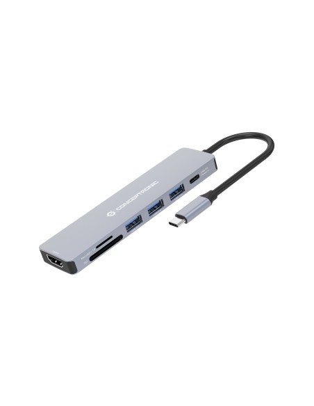 DONN19G base para portátil y replicador de puertos Alámbrico USB 3.2 Gen 1 (3.1 Gen 1) Type-C Gris