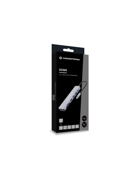 DONN19G base para portátil y replicador de puertos Alámbrico USB 3.2 Gen 1 (3.1 Gen 1) Type-C Gris