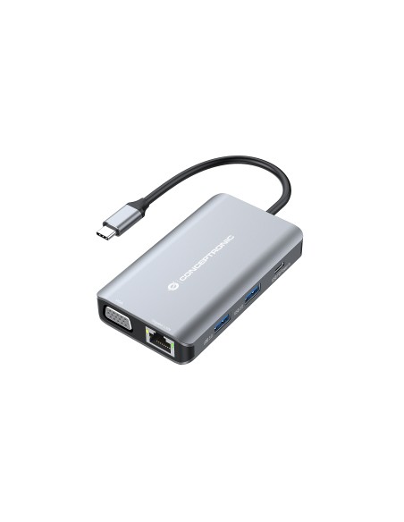 DONN21G base para portátil y replicador de puertos Alámbrico USB 3.2 Gen 1 (3.1 Gen 1) Type-C Gris