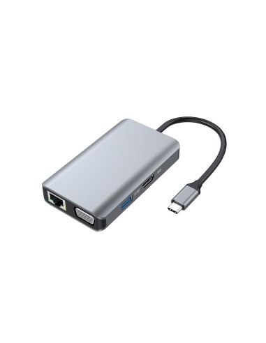 DONN21G base para portátil y replicador de puertos Alámbrico USB 3.2 Gen 1 (3.1 Gen 1) Type-C Gris