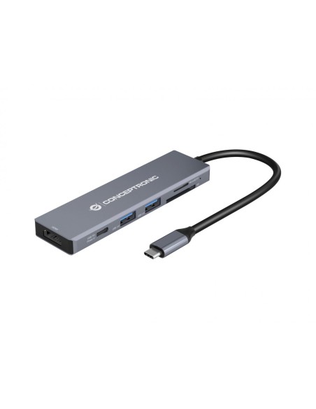 DONN23G base para portátil y replicador de puertos Alámbrico USB 3.2 Gen 1 (3.1 Gen 1) Type-C Gris