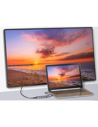 DONN23G base para portátil y replicador de puertos Alámbrico USB 3.2 Gen 1 (3.1 Gen 1) Type-C Gris