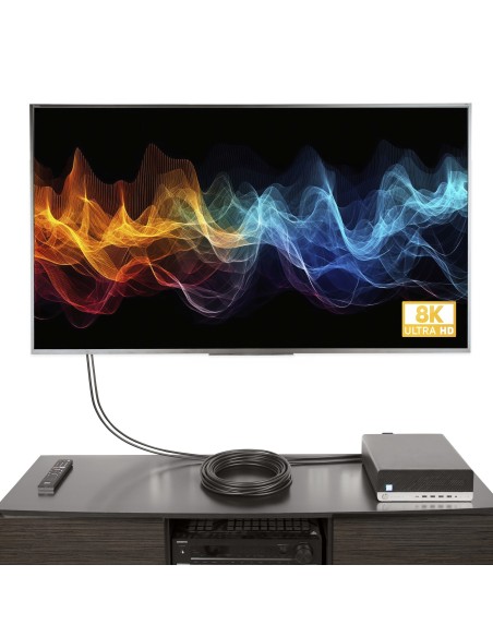 Cable de 7m DisplayPort 1.4 Certificado por VESA - Cable DisplayPort DP8K con HBR3 - HDR10 - MST - DSC 1.2 - HDCP 2.2 - 8K 60Hz