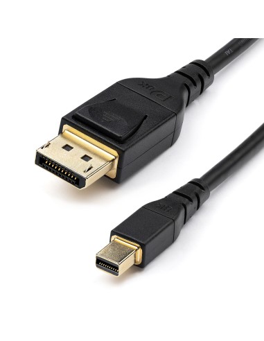 Cable Adaptador de 1m Mini DisplayPort a DisplayPort 1.4 Certificado por VESA - HDR de 8K 60Hz HBR3 - Cable mDP a Super UHD a D