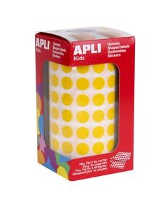 ROLLO GOMETS REDONDO AMARILLO AUTOADHESIVOS 105MM