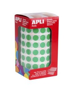 ROLLO GOMETS REDONDO VERDE AUTOADHESIVOS 105MM