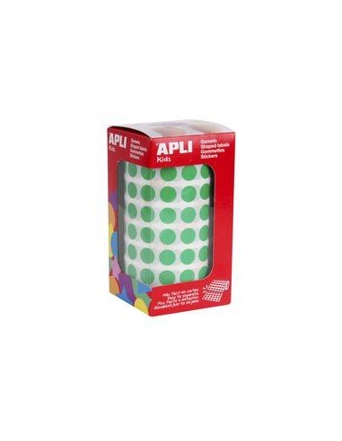 ROLLO GOMETS REDONDO VERDE AUTOADHESIVOS 105MM
