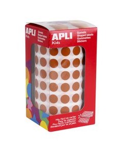 ROLLO GOMETS REDONDO MARRON AUTOADHESIVOS 105MM