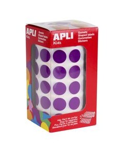 ROLLO GOMETS REDONDO LILA AUTOADHESIVOS 15MM