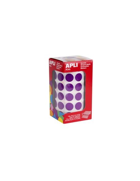 ROLLO GOMETS REDONDO LILA AUTOADHESIVOS 15MM