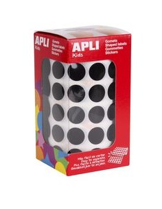 ROLLO GOMETS REDONDO NEGRO AUTOADHESIVOS 15MM