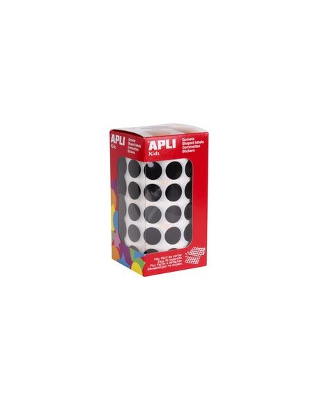 ROLLO GOMETS REDONDO NEGRO AUTOADHESIVOS 15MM