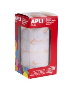 ROLLO GOMETS REDONDO BLANCO AUTOADHESIVOS 20MM