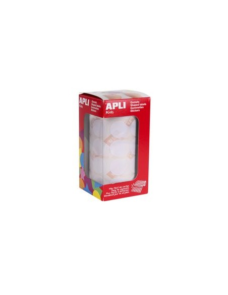 ROLLO GOMETS REDONDO BLANCO AUTOADHESIVOS 20MM