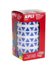 ROLLO GOMETS TRIANGULARES AZUL AUTOADHESIVO 105MM