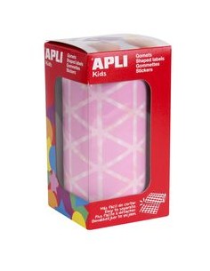 ROLLO GOMETS TRIANGULARES ROSAS AUTOADHESIVOS 20MM