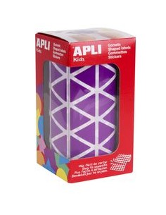 ROLLO GOMETS TRIANGULARES LILA AUTOADHESIVOS 20MM