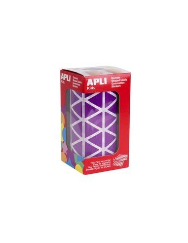 ROLLO GOMETS TRIANGULARES LILA AUTOADHESIVOS 20MM