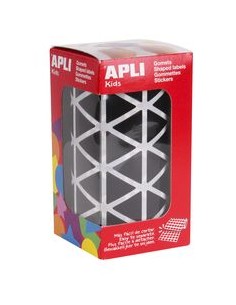 ROLLO GOMETS TRIANGULARES NEGRO AUTOADHESIVOS 20MM