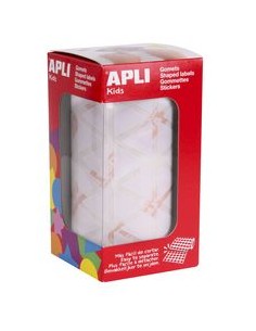 ROLLO GOMETS TRIANGULARES BLANCO AUTOADHESIVOS 20MM