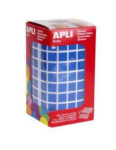 ROLLO GOMETS CUADRADOS AZUL AUTOADHESIVOS 10MM