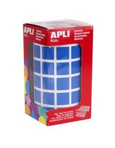 ROLLO GOMETS CUADRADOS AZUL AUTOADHESIVOS 15MM