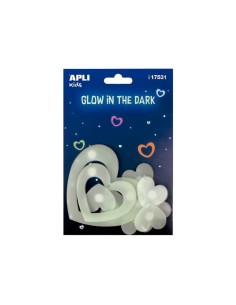 BL. 9U PEGATINAS APLI FOSFORESCE. CORAZONES