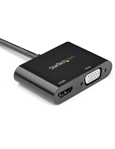 Adaptador DisplayPort a HDMI VGA - Dongle Convertidor DisplayPort 1.2 HBR2 a HDMI 2.0 (4K 60Hz) o VGA 1080p - Adaptador DP a Mo