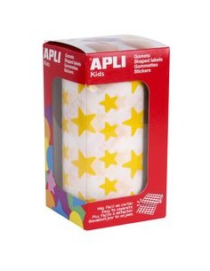ROLLO GOMETS ESTRELLA AMARILLO AUTOADHESIVO 125 Y 195CM