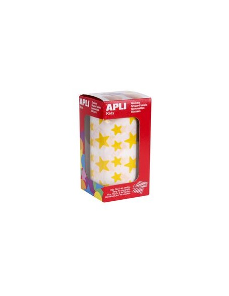 ROLLO GOMETS ESTRELLA AMARILLO AUTOADHESIVO 125 Y 195CM