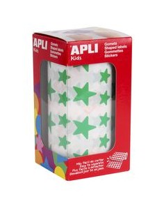 ROLLO GOMETS ESTRELLA VERDE AUTOADHESIVO 125 Y 195CM